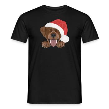 Joyeux Noël Labrador - T-shirt homme - noir - Devant - AI Model Male 178 light (178cm)