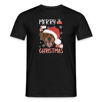 Joyeux Noël Labrador - T-shirt homme - noir - Devant - AI Model Male 178 light (178cm)