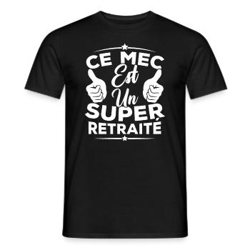 Ce mec est un super retraité - T-shirt homme - noir - Devant - AI Model Male 178 light (178cm)