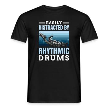 Leicht Ablenkbare Rhytmische Trommeln Für - Männer T-Shirt - Schwarz - Vorne - AI Model Male 178 light (178cm)