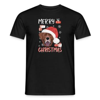 Joyeux Noël Labrador - T-shirt homme - noir - Devant - AI Model Male 178 light (178cm)