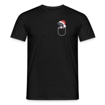 Labrador Frohe Weihnachten - Männer T-Shirt - Schwarz - Vorne - AI Model Male 178 light (178cm)