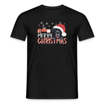 Joyeux Noël Labrador - T-shirt homme - noir - Devant - AI Model Male 178 light (178cm)