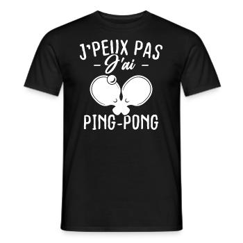 J'peux pas j'ai Ping-pong - T-shirt homme - noir - Devant - AI Model Male 178 light (178cm)