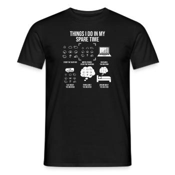 Things I Do In My Spare Time, Meteorologe - Männer T-Shirt - Schwarz - Vorne - AI Model Male 178 light (178cm)