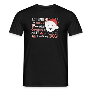 West Highland Terrier Joyeux Noël - T-shirt homme - noir - Devant - AI Model Male 178 light (178cm)