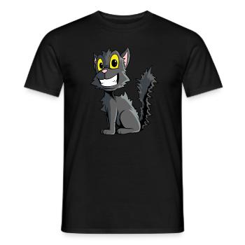 Ugly Black Cat - Men's T-Shirt - black - Front - AI Model Male 178 light (178cm)