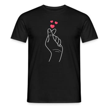Kpop Merch Korea Kdrama Fingerheart K-Pop - Men's T-Shirt - black - Front - AI Model Male 178 light (178cm)