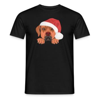 Rhodesian Ridgeback Merry Christmas - Men's T-Shirt - black - Front - AI Model Male 178 light (178cm)