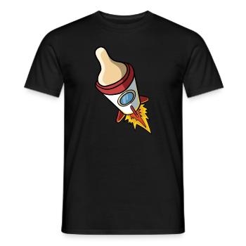 Baby Bottle Rocket - Men's T-Shirt - black - Front - AI Model Male 178 light (178cm)