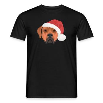 Rhodesian Ridgeback Merry Christmas - Men's T-Shirt - black - Front - AI Model Male 178 light (178cm)