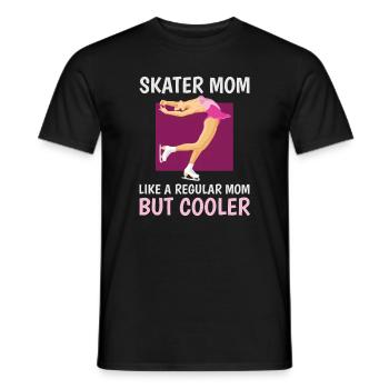 Skater Mom like a normal Mom - Men's T-Shirt - black - Front - AI Model Male 178 light (178cm)