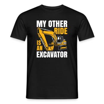 Mon autre manège est une excavatrice pour tout le monde - T-shirt homme - noir - Devant - AI Model Male 178 light (178cm)