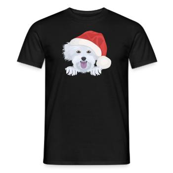 Malteser Merry Christmas - Men's T-Shirt - black - Front - AI Model Male 178 light (178cm)