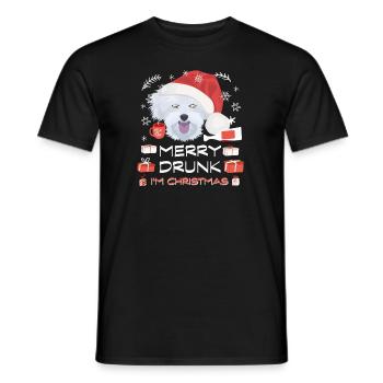 Marché de Noël maltais - T-shirt homme - noir - Devant - AI Model Male 178 light (178cm)