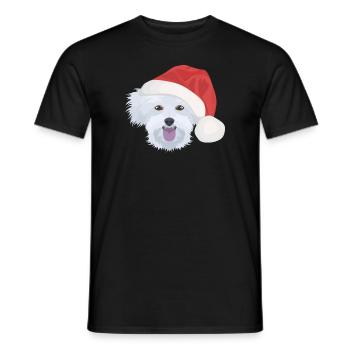 Malteser Merry Christmas - Men's T-Shirt - black - Front - AI Model Male 178 light (178cm)