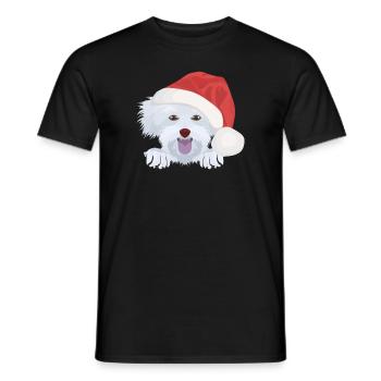 Malteser Merry Christmas - Men's T-Shirt - black - Front - AI Model Male 178 light (178cm)