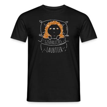 Gefährliches Laubtier Igel - Männer T-Shirt - Schwarz - Vorne - AI Model Male 178 light (178cm)