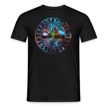 Celtic, Tree of Life,grafftii,Tree of Life - Men's T-Shirt - black - Front - AI Model Male 178 light (178cm)