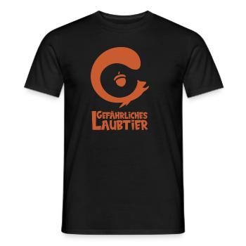 Gefährliches Laubtier Eichhörnchen - Männer T-Shirt - Schwarz - Vorne - AI Model Male 178 light (178cm)