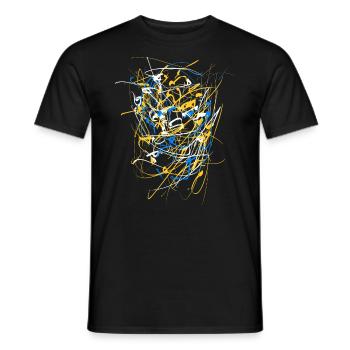 Art abstrait - Futurisme - T-shirt homme - noir - Devant - AI Model Male 178 light (178cm)