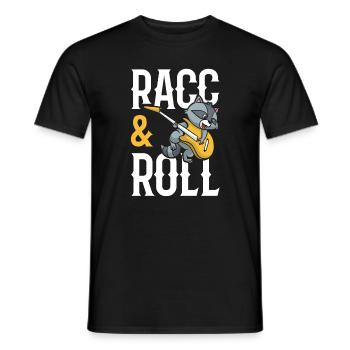 Racc & Roll pour tous les fans de ratons laveurs - T-shirt homme - noir - Devant - AI Model Male 178 light (178cm)