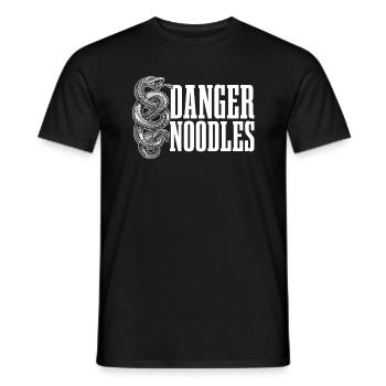 Danger Noodles Für Alle Schlangenfans - Männer T-Shirt - Schwarz - Vorne - AI Model Male 178 light (178cm)