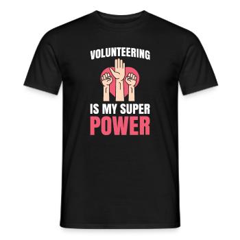 Freiwilliges Engagement Ist Meine Superkraft Für - Männer T-Shirt - Schwarz - Vorne - AI Model Male 178 light (178cm)