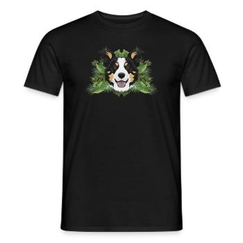 Tropical Border Collie - T-shirt homme - noir - Devant - AI Model Male 178 light (178cm)
