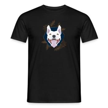 Golden Dog Bull Terrier - Men's T-Shirt - black - Front - AI Model Male 178 light (178cm)