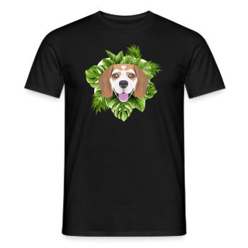 Tropical Beagle - T-shirt homme - noir - Devant - AI Model Male 178 light (178cm)