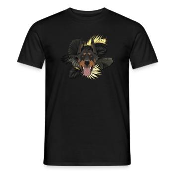 Golden Dog Doberman - Men's T-Shirt - black - Front - AI Model Male 178 light (178cm)