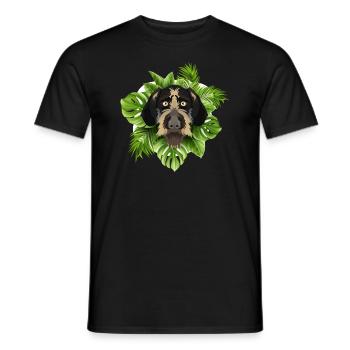 Tropical German Wirehair - Men's T-Shirt - black - Front - AI Model Male 178 light (178cm)