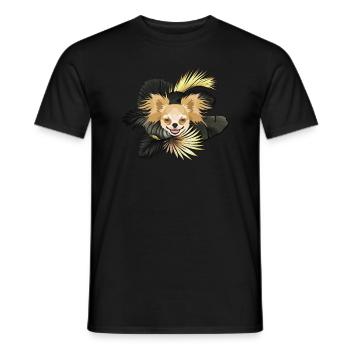 Golden Dog Chihuahua - Men's T-Shirt - black - Front - AI Model Male 178 light (178cm)