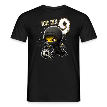 Children birthday 9 years - Football And Soccer - Männer T-Shirt - Schwarz - Vorne - AI Model Male 178 light (178cm)