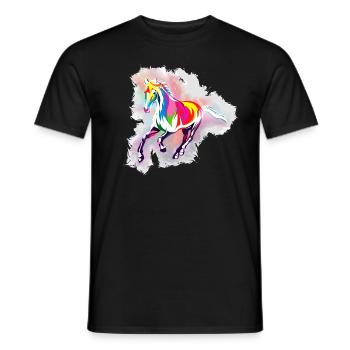 Für jeden, der Pferde mag und gern reitet. - Männer T-Shirt - Schwarz - Vorne - AI Model Male 178 light (178cm)