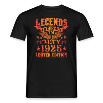 Geburtstag Mai 1925 Limited Edition Vintage - Männer T-Shirt - Schwarz - Vorne - AI Model Male 178 light (178cm)