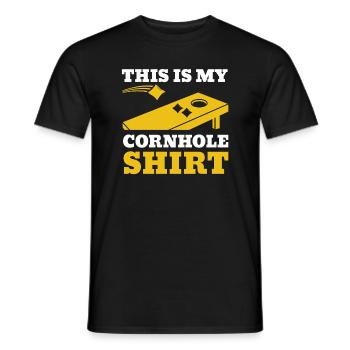 Dies Ist Mein Cornhole Shirt Für Cornhole Bean Bag - Männer T-Shirt - Schwarz - Vorne - AI Model Male 178 light (178cm)