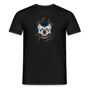 Golden Dog French Bulldog - Men's T-Shirt - black - Front - AI Model Male 178 light (178cm)