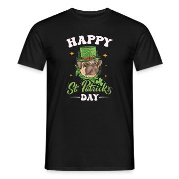 Happy St. Patrick's Day for St. Patrick's - Men's T-Shirt - black - Front - AI Model Male 178 light (178cm)