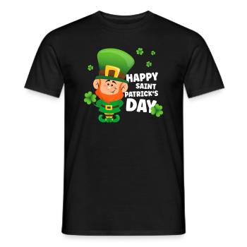 Irlande irlandaise Lucky Goblin Drôle St Patrick’s Day - T-shirt homme - noir - Devant - AI Model Male 178 light (178cm)