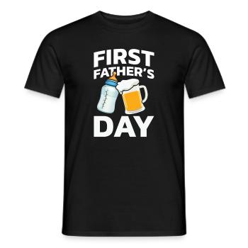 Première fête des pères - T-shirt homme - noir - Devant - AI Model Male 178 light (178cm)