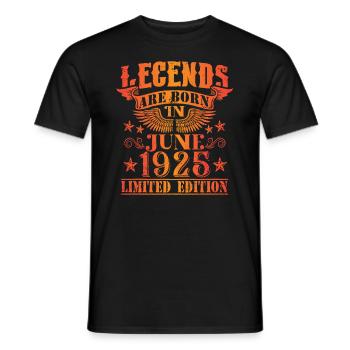 Geburtstag Juni 1925 Limited Edition Vintage - Männer T-Shirt - Schwarz - Vorne - AI Model Male 178 light (178cm)
