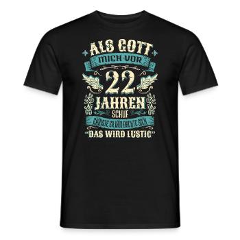 22 Geburtstag Geschenk Jahre Lustig Spruch - Männer T-Shirt - Schwarz - Vorne - AI Model Male 178 light (178cm)