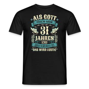 31 Geburtstag Geschenk Jahre Lustig Spruch - Männer T-Shirt - Schwarz - Vorne - AI Model Male 178 light (178cm)