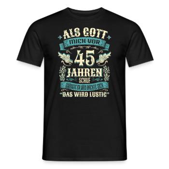45 Geburtstag Geschenk Jahre Lustig Spruch - Männer T-Shirt - Schwarz - Vorne - AI Model Male 178 light (178cm)