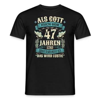 47 Geburtstag Geschenk Jahre Lustig Spruch - Männer T-Shirt - Schwarz - Vorne - AI Model Male 178 light (178cm)