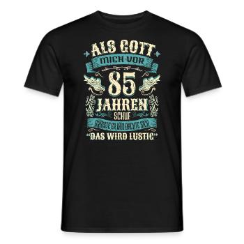 85 Geburtstag Geschenk Jahre Lustig Spruch - Männer T-Shirt - Schwarz - Vorne - AI Model Male 178 light (178cm)