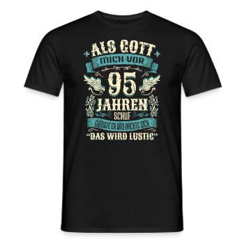 95 Geburtstag Geschenk Jahre Lustig Spruch - Männer T-Shirt - Schwarz - Vorne - AI Model Male 178 light (178cm)