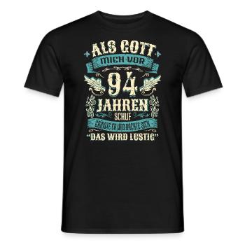94 Geburtstag Geschenk Jahre Lustig Spruch - Männer T-Shirt - Schwarz - Vorne - AI Model Male 178 light (178cm)
